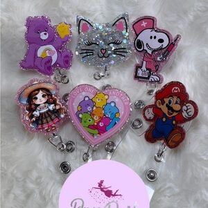 Cartoon character badge reels